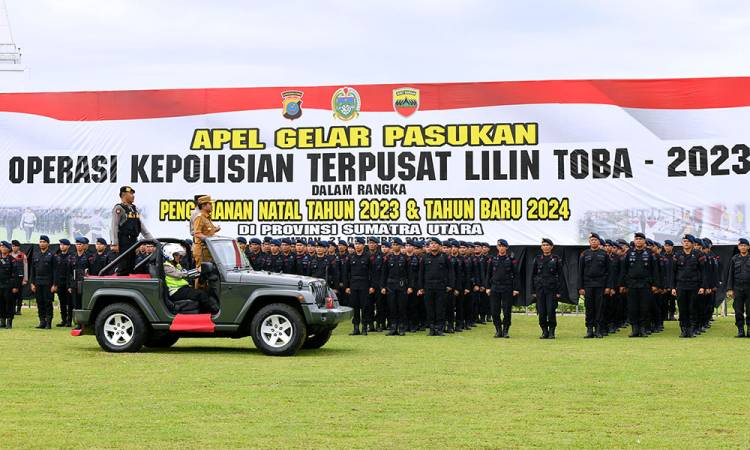 Pj Gubernur Sumut Pimpin Apel Gelar Pasukan Pengamanan Nataru