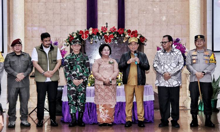 Pastikan Pengamanan Berjalan Baik, Pj Gubernur bersama Forkopimda Sumut Kunjungi Gereja dan Tinjau Pos Pam Nataru
