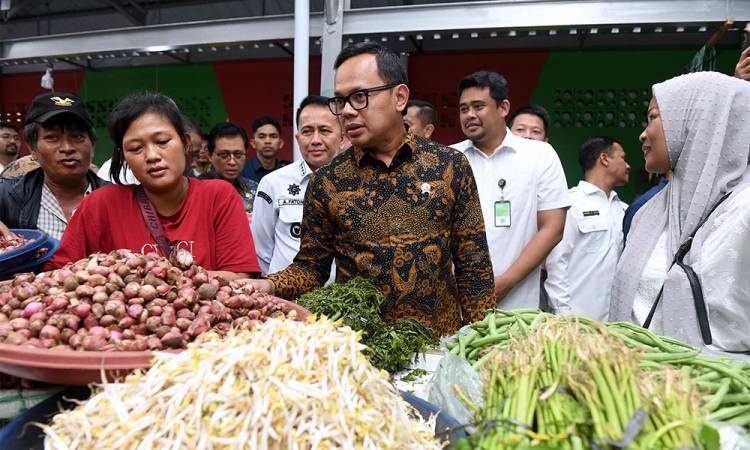 Harapkan Stabilitas Harga Pangan Terjaga, Pj Gubernur Sumut Bersama Wamendagri Tinjau Pasar di Medan