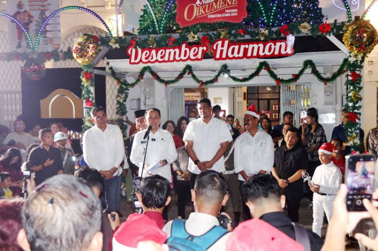 Pj Gubernur Sumut Luncurkan Tanda Perayaan Natal se-Sumut