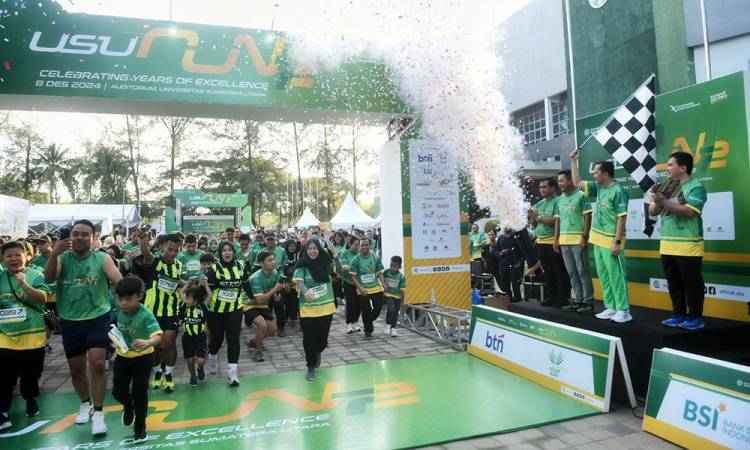 Lepas Ribuan Peserta USU Run 2024, Pj Gubernur Sumut Fatoni Ajak Masyarakat Terus Gelorakan Semangat Olahraga