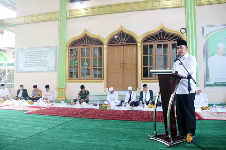 Pj Gubernur Sumut Hadiri Haul ke-22 Pendiri Thariqat Naqsyabandiyah Jabal Qubis
