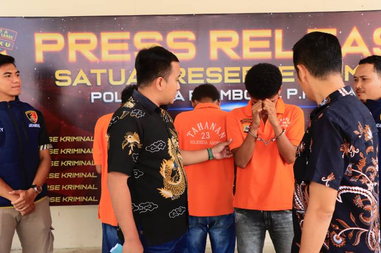 Diawali Konsumsi Miras Bersama, Polresta Ambon Ringkus Pelaku Pengeroyokan