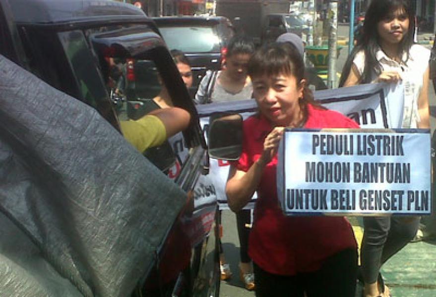 Caleg DPRD Medan Galang Dana Bantu PLN Sewa Genset