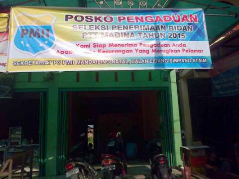 PMII Madina Buka Posko Pengaduan Kecurangan Penerimaan Bidan PTT