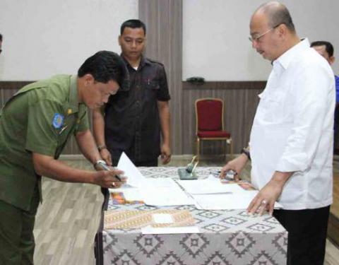 SKPD Tandatangani Kesepakatan Perjanjian Kinerja Dengan Wali Kota Medan