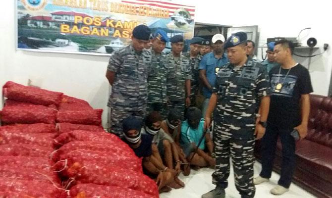 4 ABK Kapal Pengangkut 2 Ton Bawang Asal Malaysia Diamankan