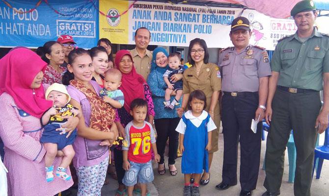 Ribuan Balita di STM Hilir Ikuti PIN Polio 2016, Puskesmas Talun Kenas Akan Terapkan Sistem Jemput Bola