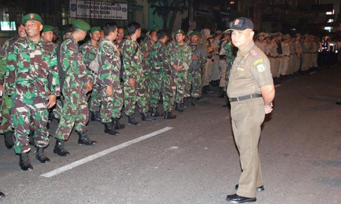 Tim Gabungan Fokus Pengamanan Jalan Sutomo Medan Sekitarnya