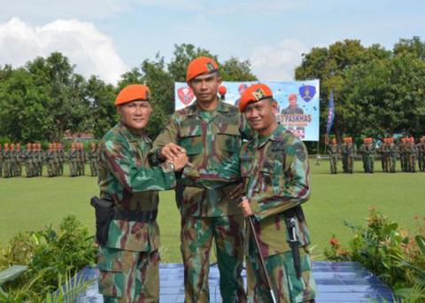 Sinaga Pimpin Sertijab Danyonko 463 Paskhas