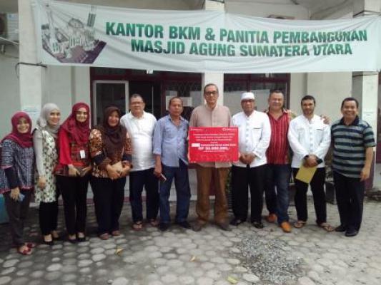CIMB Niaga Syariah Beri Bantuan ke Masjid Agung Medan