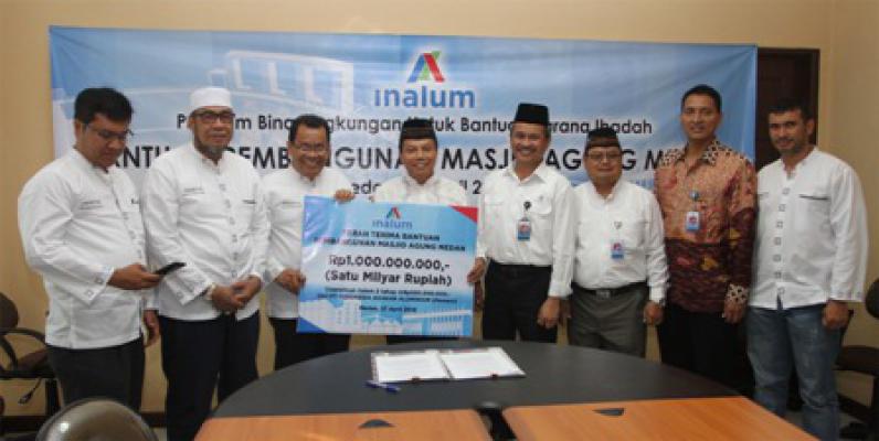 PT Inalum Bantu Rp 1 Miliar untuk Masjid Agung Medan