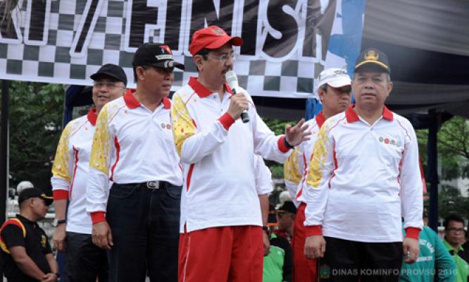 Jalan dan Sepeda Sehat Tutup Rangkaian HUT Provinsi Sumut ke-68