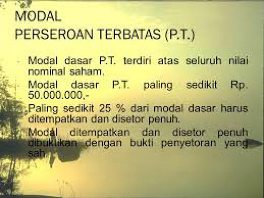 Pemerintah Terbitkan Aturan Perubahan Modal Dasar Perseroan Terbatas