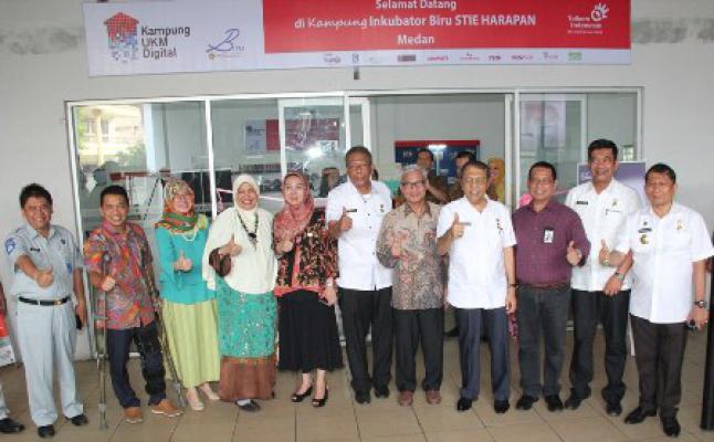 Sekda  Resmikan Kampung UKM Digital Inkubator Biru STIE Harapan