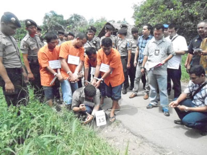 Polres Madina Rekonstruksi Ulang Kasus Pemukulan Wartawan