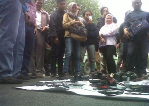 Fotografer Dianiaya, Wartawan Medan Aksi Solidaritas