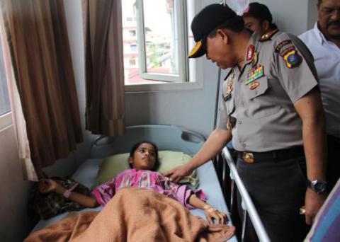 Kapolda Sumut Jenguk Bocah Diduga Konsumsi Beras Sintetis