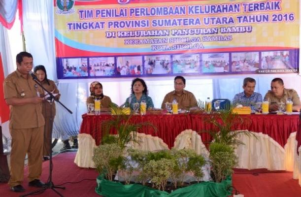 Pancuran Bambu Wakil Sibolga di Perlombaan Kelurahan Terbaik Tingkat Provinsi Sumut
