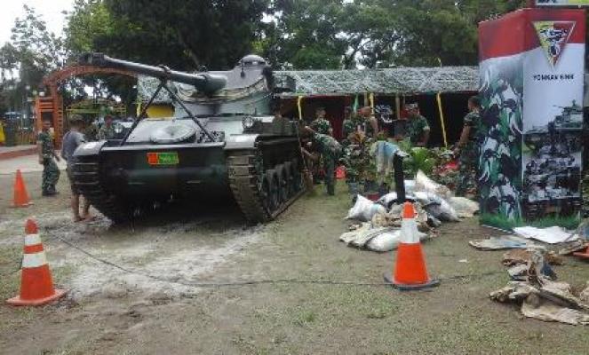 Sambut HUT Kodam I/BB ke-66, TNI Gelar Pameran Alutsista di Lapangan Merdeka Binjai