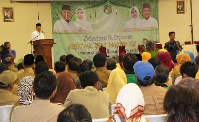 Walikota Medan Buka Festival Nasyid di Gedung Asrama Haji Medan
