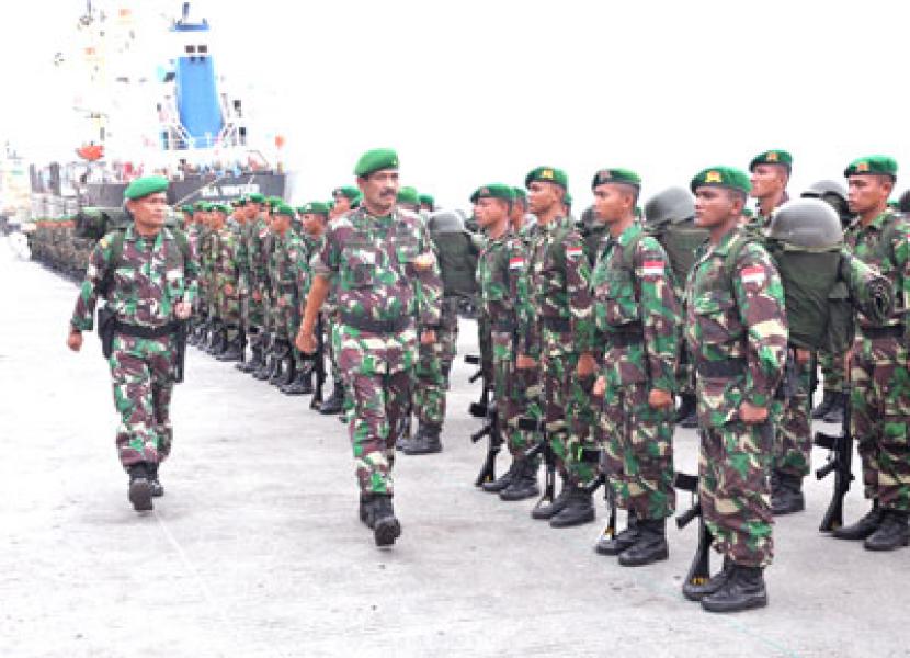 Yonif 123/Rajawali Purna Tugas Operasi Pamtas RI-Malaysia