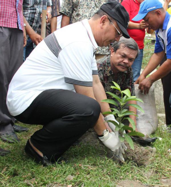 P Sinaga Gagas Penghijauan di Medan