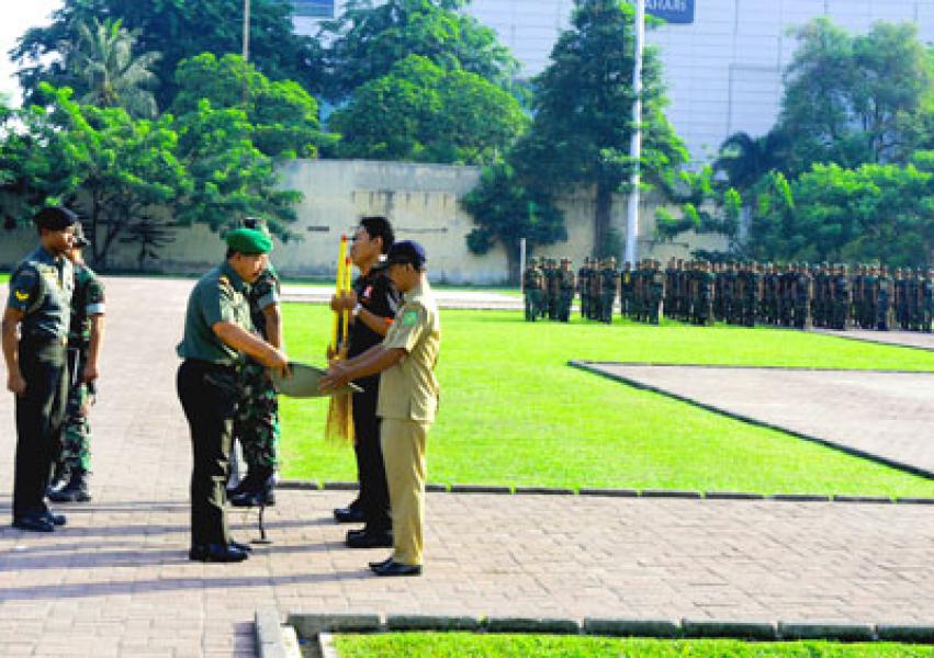 Peringati HUT ke 64, Kodam I/BB Apel Gabungan Karya Bakti