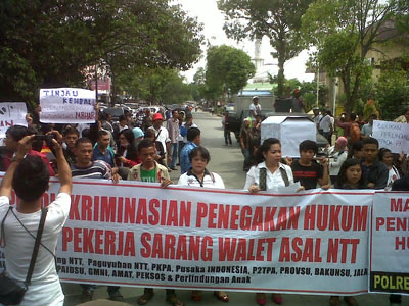 Solidaritas Masyarakat Peduli Korban Trafficking NTT Desak Kapolresta Medan Dicopot
