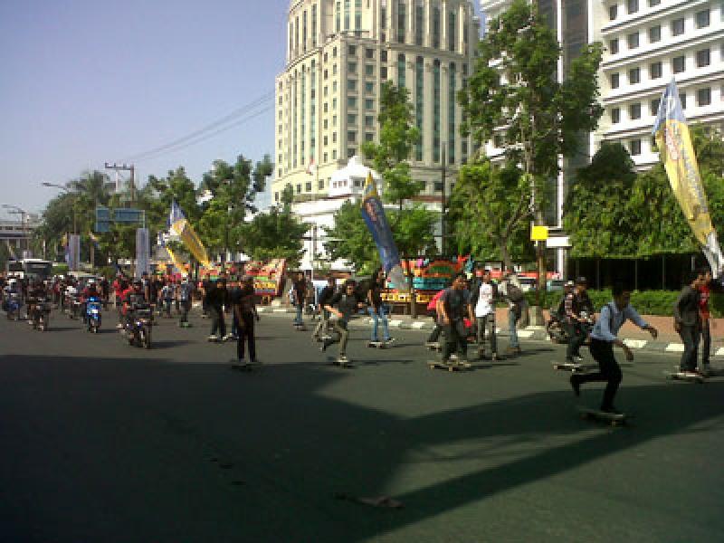 Skater Konvoi di Medan