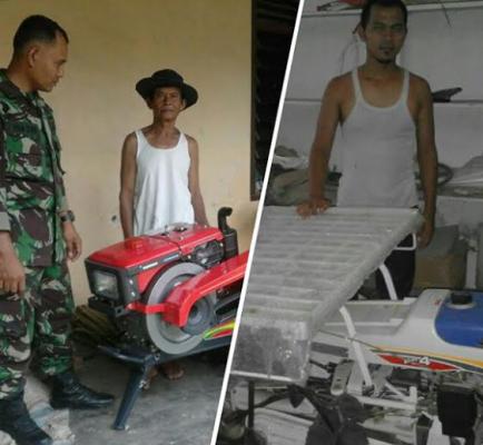 Babinsa Koramil 02 Lakukan Pengecekan Bantuan Alsintan di Kecamatan Selesai 