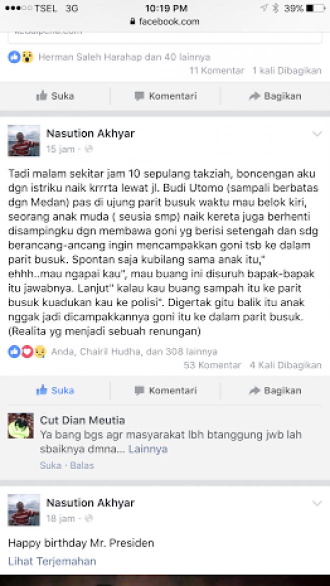 Digertak Wakil Walikota Medan, Anak Remaja Tak Jadi Buang Sampah di Parit Busuk