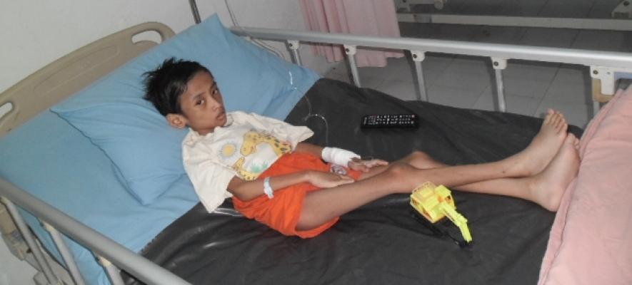Menderita Gizi Buruk, Adi Dirawat Di RSUD Deli Serdang