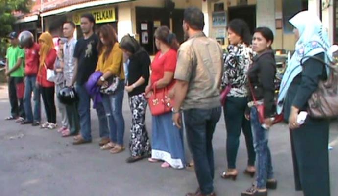 Operasi Pekat, Polisi Amankan Belasan Pasangan Bukan Suami Istri