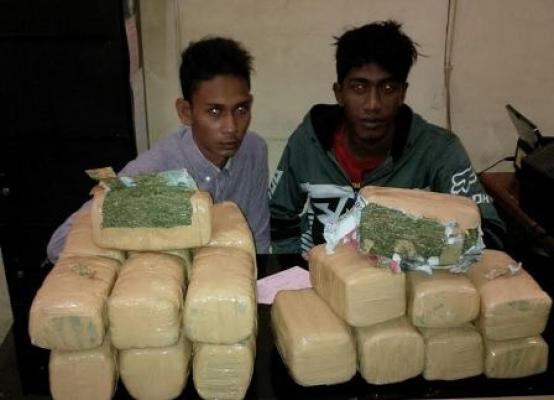 Polres Langkat Gagalkan Kiriman 21 Kg Ganja Asal Aceh Menuju Palembang