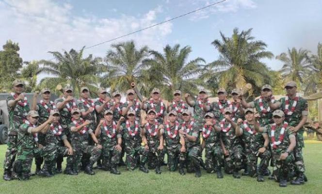 Tiba di Medan, Personel Arhanudse 11/BS Disambut Meriah Mako Arhanudse