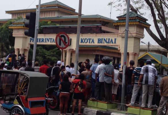 Usai di DPRD Binjai, Aksi Protes Portal Lanjut ke Kantor Walikota
