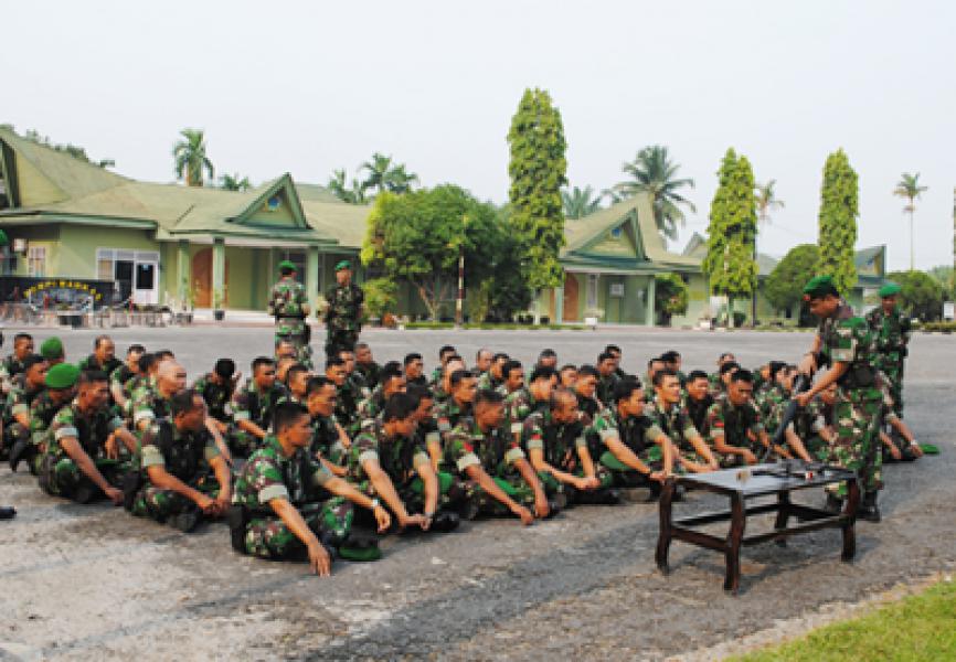 Prajurit Korem 022/PT Laksanakan Minggu Militer