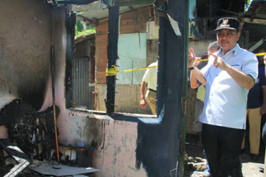 4 Rumah Terbakar di Kelurahan Lalang Medan