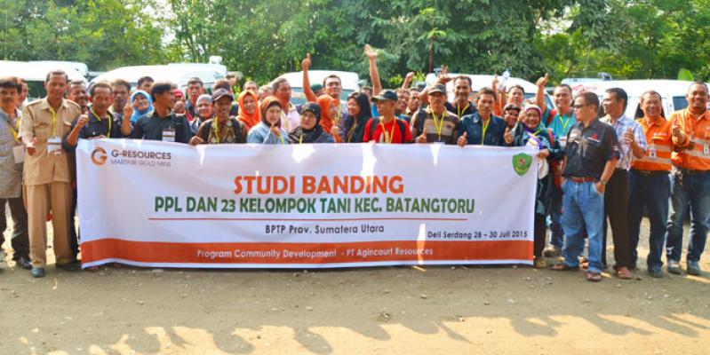 Tambang Emas Martabe Kirim 21 Kelompok Tani Studi Banding ke Deli Serdang