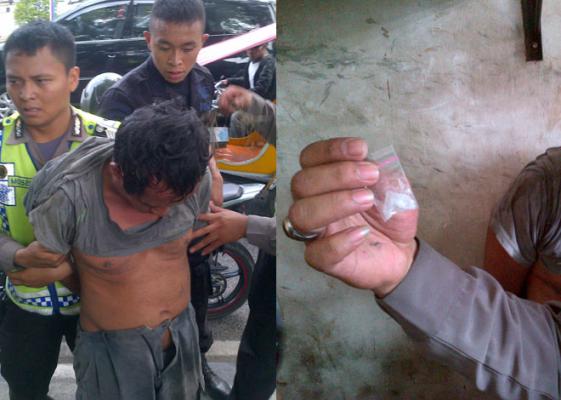 Terobos Lampu Merah, Nasip Kedapatan Bawa Sabu