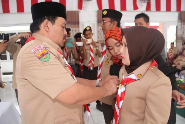 Bupati Labuhanbatu Lantik Pengurus Mabicab dan Kwarcab Gerakan Pramuka