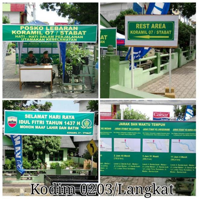 Koramil Jajaran Kodim Wilayah Korem 022/PT Siapkan Rest Area Selama Arus Mudik