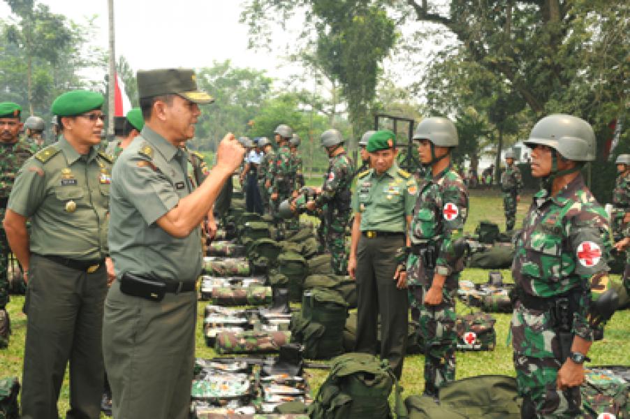 Asops Panglima TNI Tinjau Kesiapan Satgas Yonif 126/KC Pamtas RI-PNG