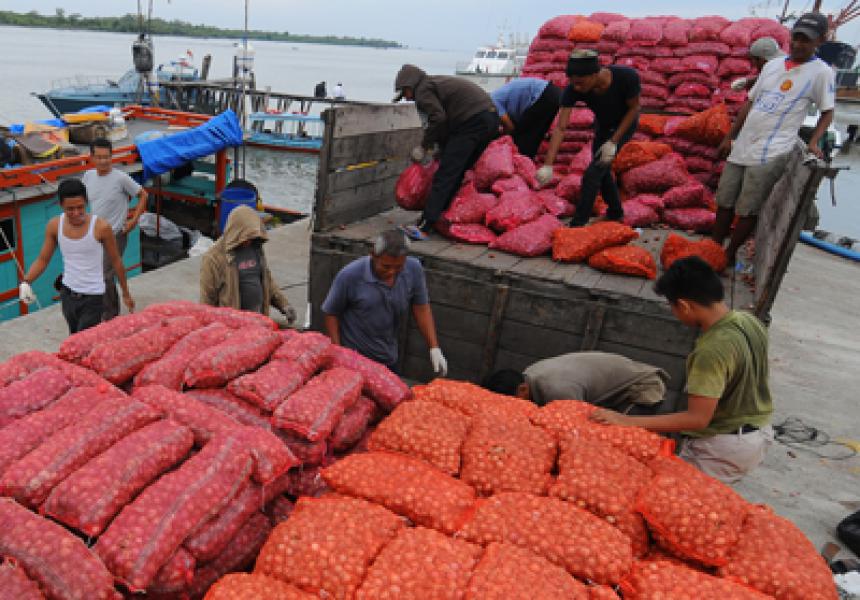 Bea Cukai Sumut Amankan 2.000 Karung Bawang Selundupan