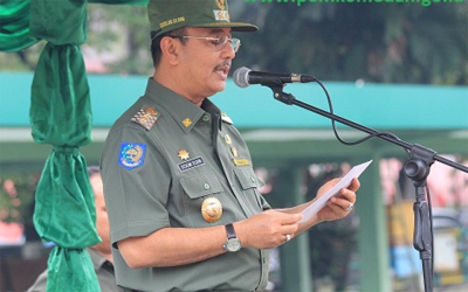 Plt Walikota Medan Pimpin Apel Gabungan Kesiapan Penanganan Keamanan dan Ketertiban Masyarakat