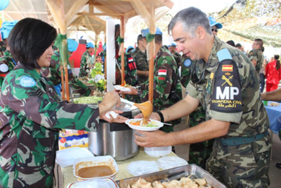 Satgas Indobatt Pamerkan Kuliner Cita Rasa Indonesia