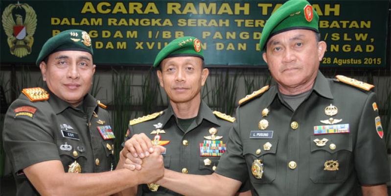 KSAD Lantik Mayjen Lodewyjk Pusung Pangdam I BB