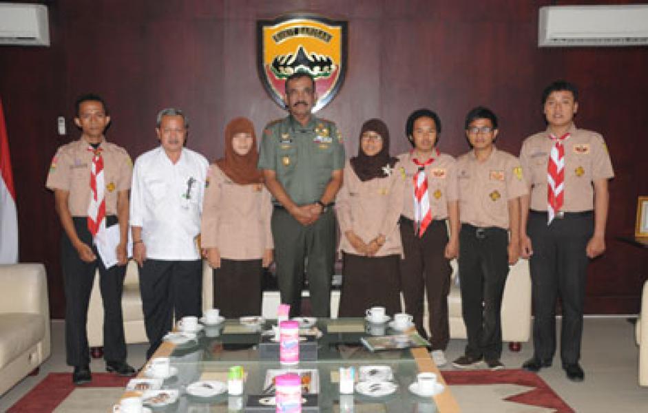 Pangdam I/BB Terima Gerakan Pramuka Perguruan Tinggi Gudep 08137-08138