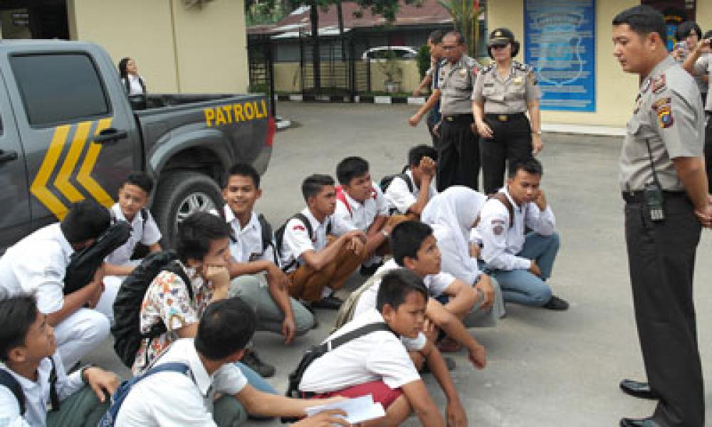 37 Pelajar Terjaring Razia Kasih Sayang Polsek Sunggal